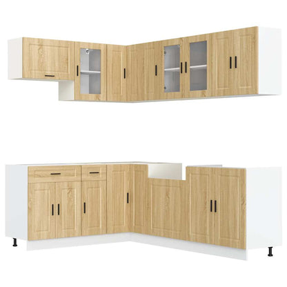 vidaXL 11 Piece Kitchen Cabinet Set "Porto" Sonoma Oak Engineered Wood 2