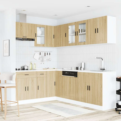 vidaXL 11 Piece Kitchen Cabinet Set "Porto" Sonoma Oak Engineered Wood 3