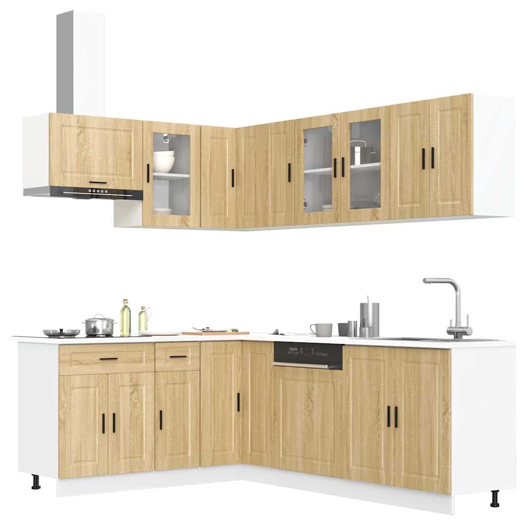 vidaXL 11 Piece Kitchen Cabinet Set "Porto" Sonoma Oak Engineered Wood 1