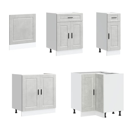 vidaXL 11 Piece Kitchen Cabinet Set "Porto" Concrete Grey Engineered Wood 4