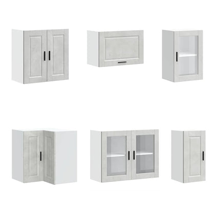 vidaXL 11 Piece Kitchen Cabinet Set "Porto" Concrete Grey Engineered Wood 5