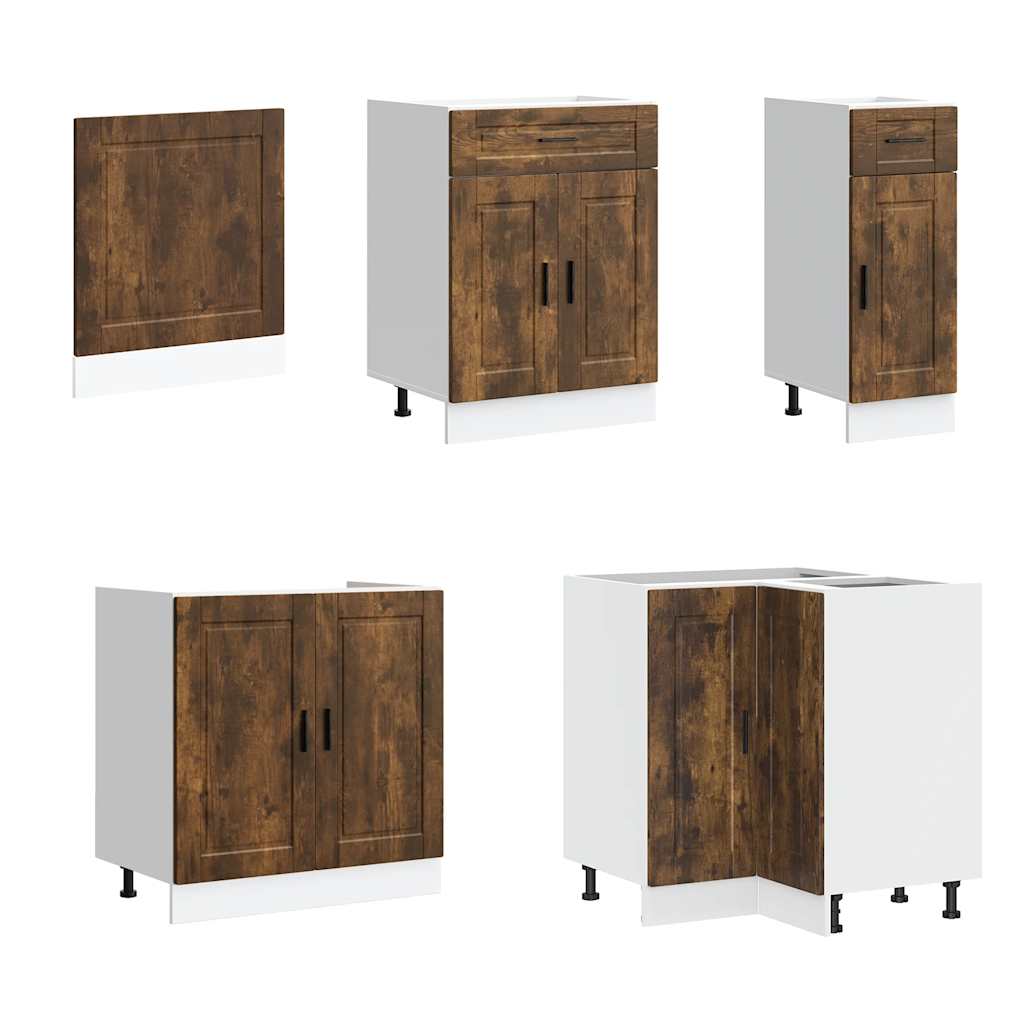 vidaXL 11 Piece Kitchen Cabinet Set "Porto" Smoked Oak Engineered Wood 4