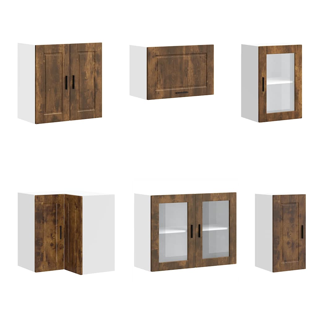 vidaXL 11 Piece Kitchen Cabinet Set "Porto" Smoked Oak Engineered Wood 5