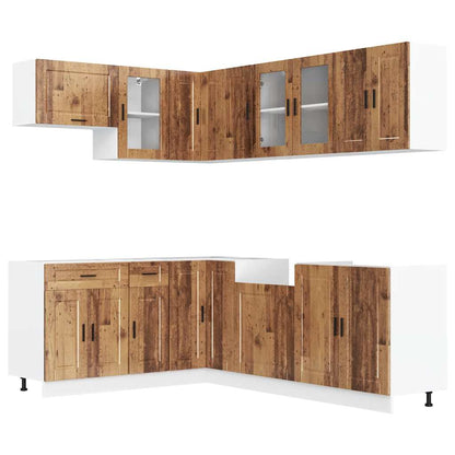 vidaXL 11 Piece Kitchen Cabinet Set "Porto" Old Wood Engineered Wood 2