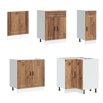 vidaXL 11 Piece Kitchen Cabinet Set "Porto" Old Wood Engineered Wood 4