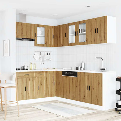 vidaXL 11 Piece Kitchen Cabinet Set "Porto" Artisan Oak Engineered Wood 3