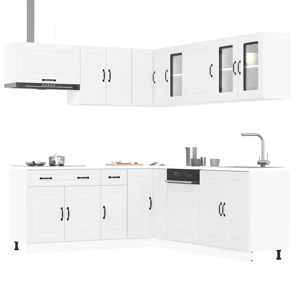 vidaXL 11 Piece Kitchen Cabinet Set "Kalmar" White Engineered Wood 1