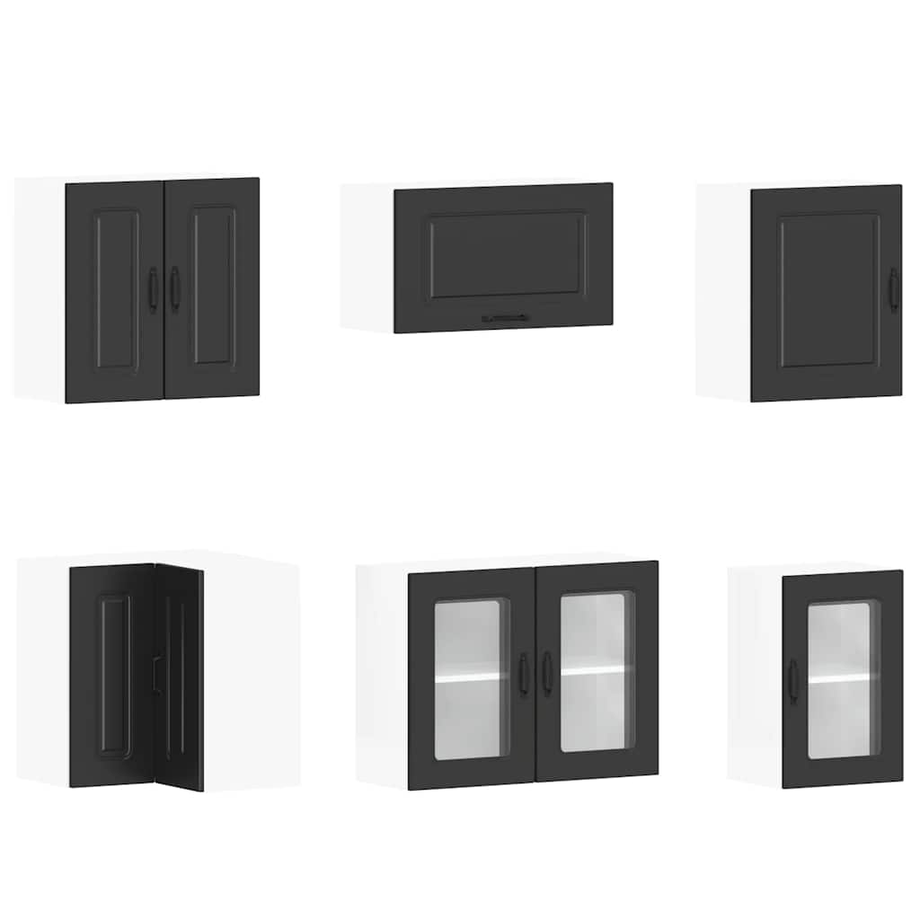 vidaXL 11 Piece Kitchen Cabinet Set "Kalmar" Black Engineered Wood 5