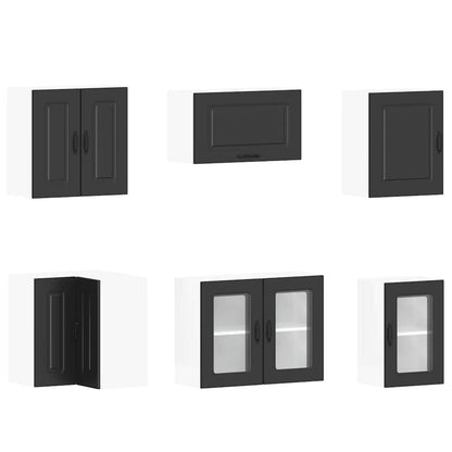 vidaXL 11 Piece Kitchen Cabinet Set "Kalmar" Black Engineered Wood 5