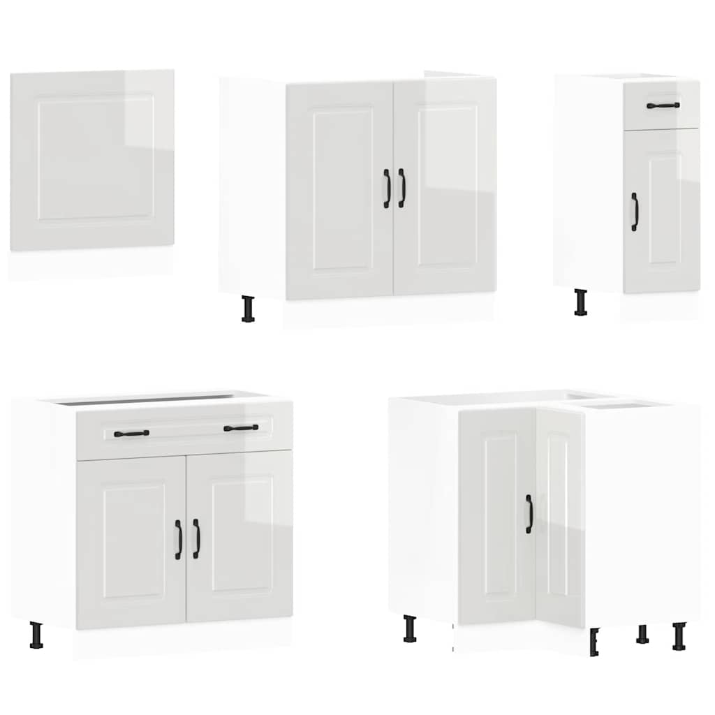 vidaXL 11 Piece Kitchen Cabinet Set "Kalmar" Gloss White Engineered Wood 4