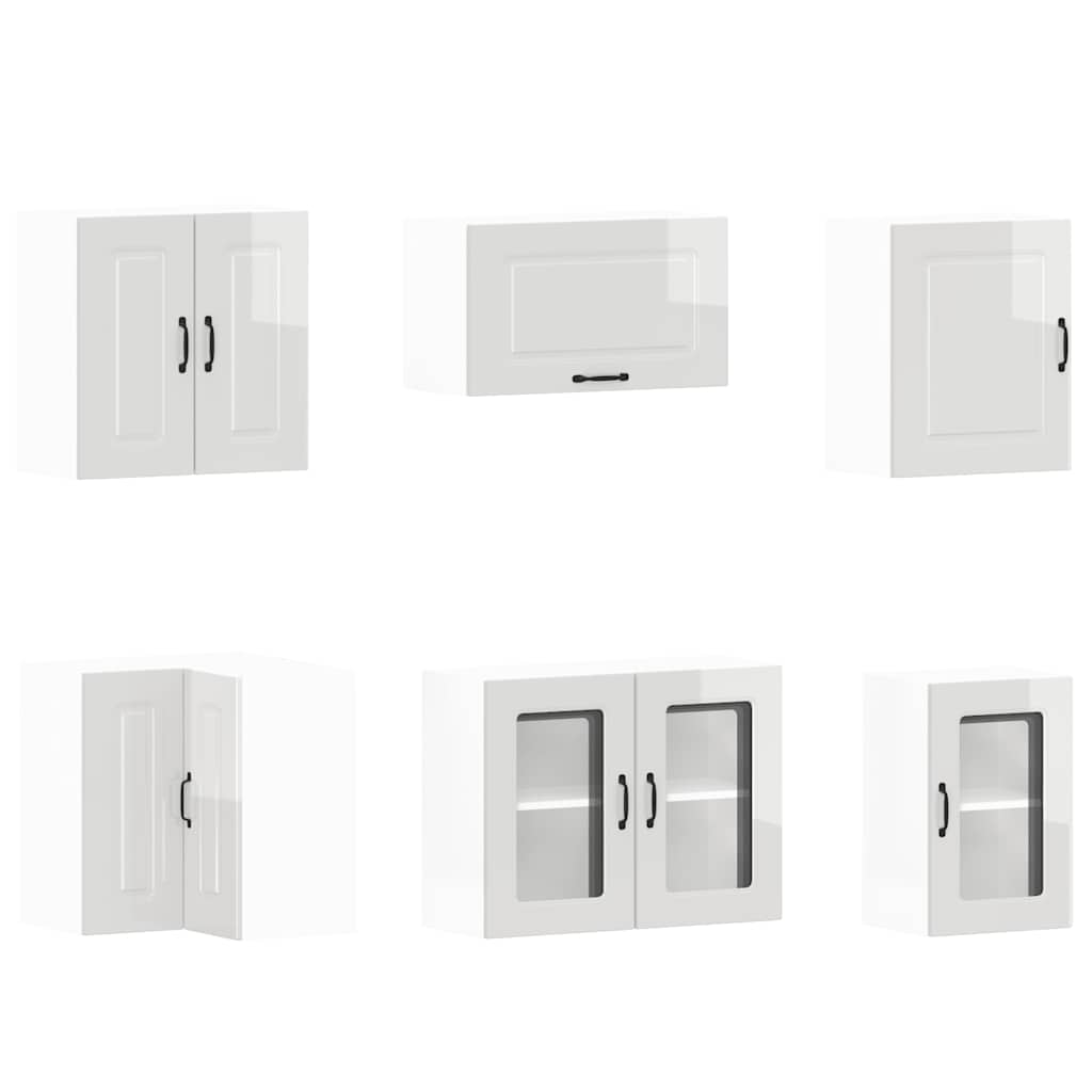 vidaXL 11 Piece Kitchen Cabinet Set "Kalmar" Gloss White Engineered Wood 5