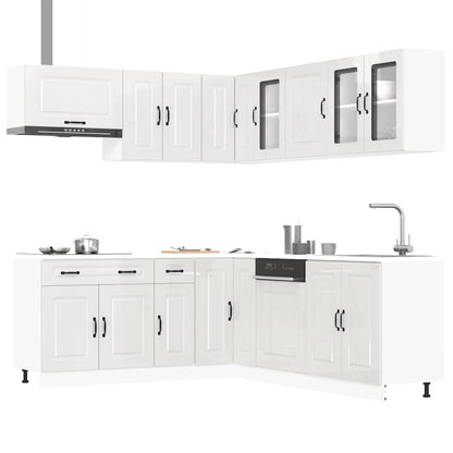 vidaXL 11 Piece Kitchen Cabinet Set "Kalmar" Gloss White Engineered Wood 1
