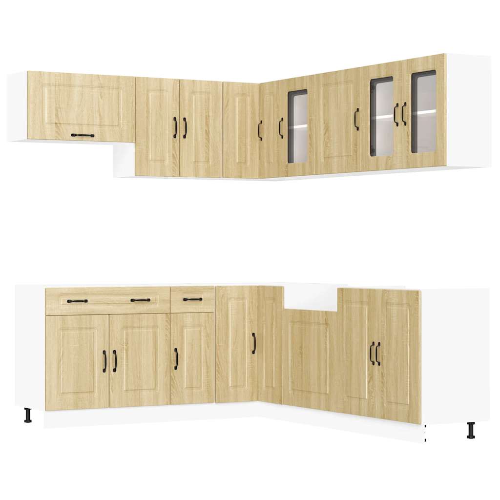 vidaXL 11 Piece Kitchen Cabinet Set "Kalmar" Sonoma Oak Engineered Wood 2