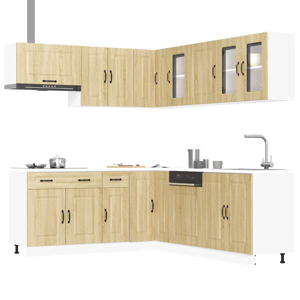 vidaXL 11 Piece Kitchen Cabinet Set "Kalmar" Sonoma Oak Engineered Wood 1