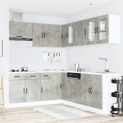 vidaXL 11 Piece Kitchen Cabinet Set "Kalmar" Concrete Grey 3
