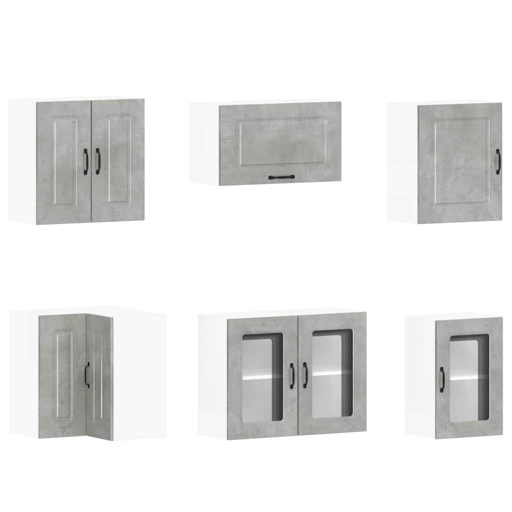vidaXL 11 Piece Kitchen Cabinet Set "Kalmar" Concrete Grey 5