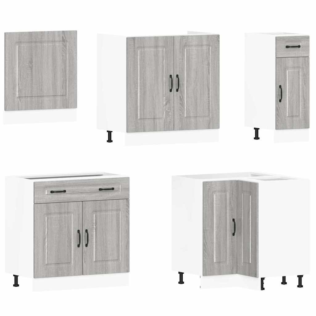 vidaXL 11 Piece Kitchen Cabinet Set "Kalmar" Grey Sonoma Engineered Wood 4