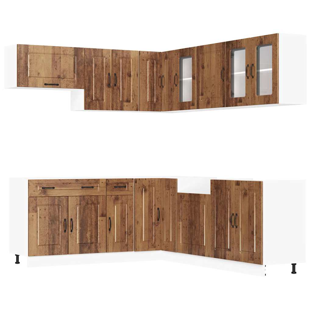 vidaXL 11 Piece Kitchen Cabinet Set "Kalmar" Old Wood Engineered Wood 2