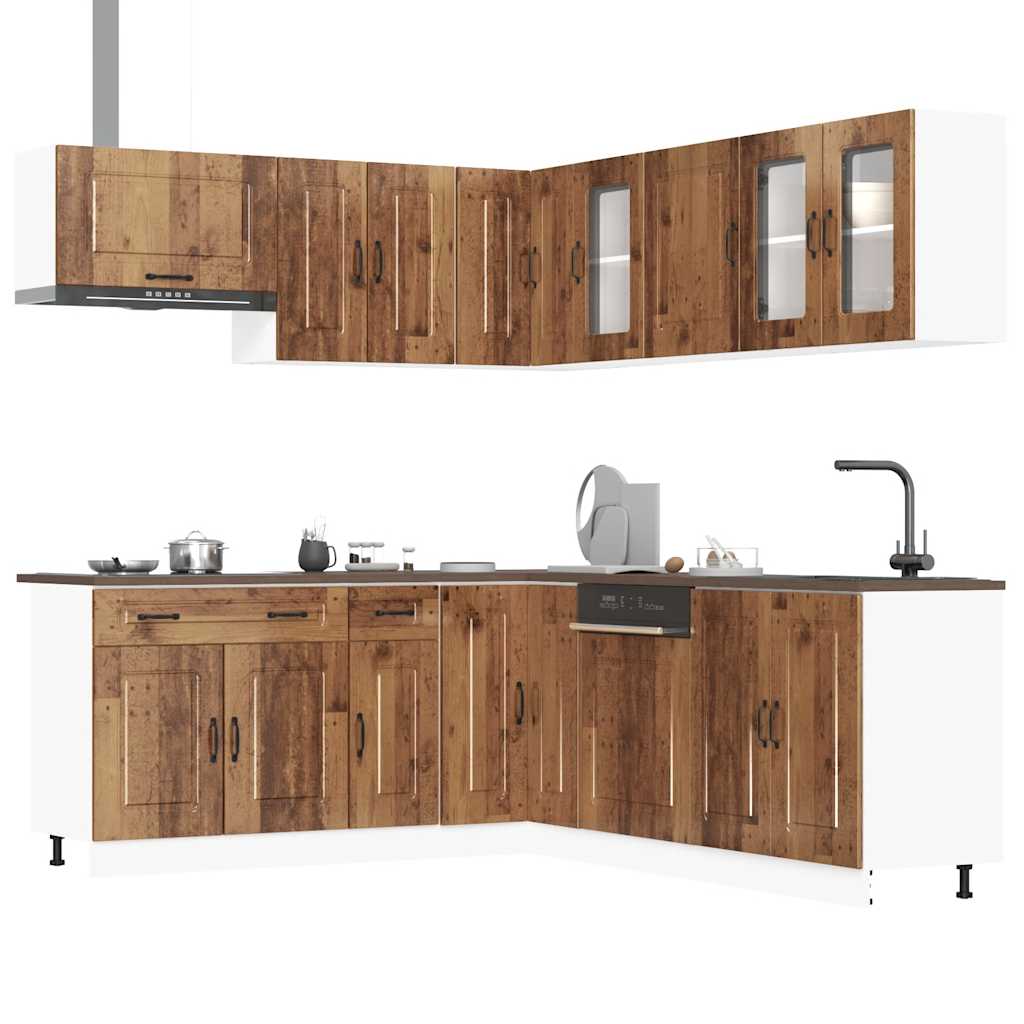 vidaXL 11 Piece Kitchen Cabinet Set "Kalmar" Old Wood Engineered Wood 1
