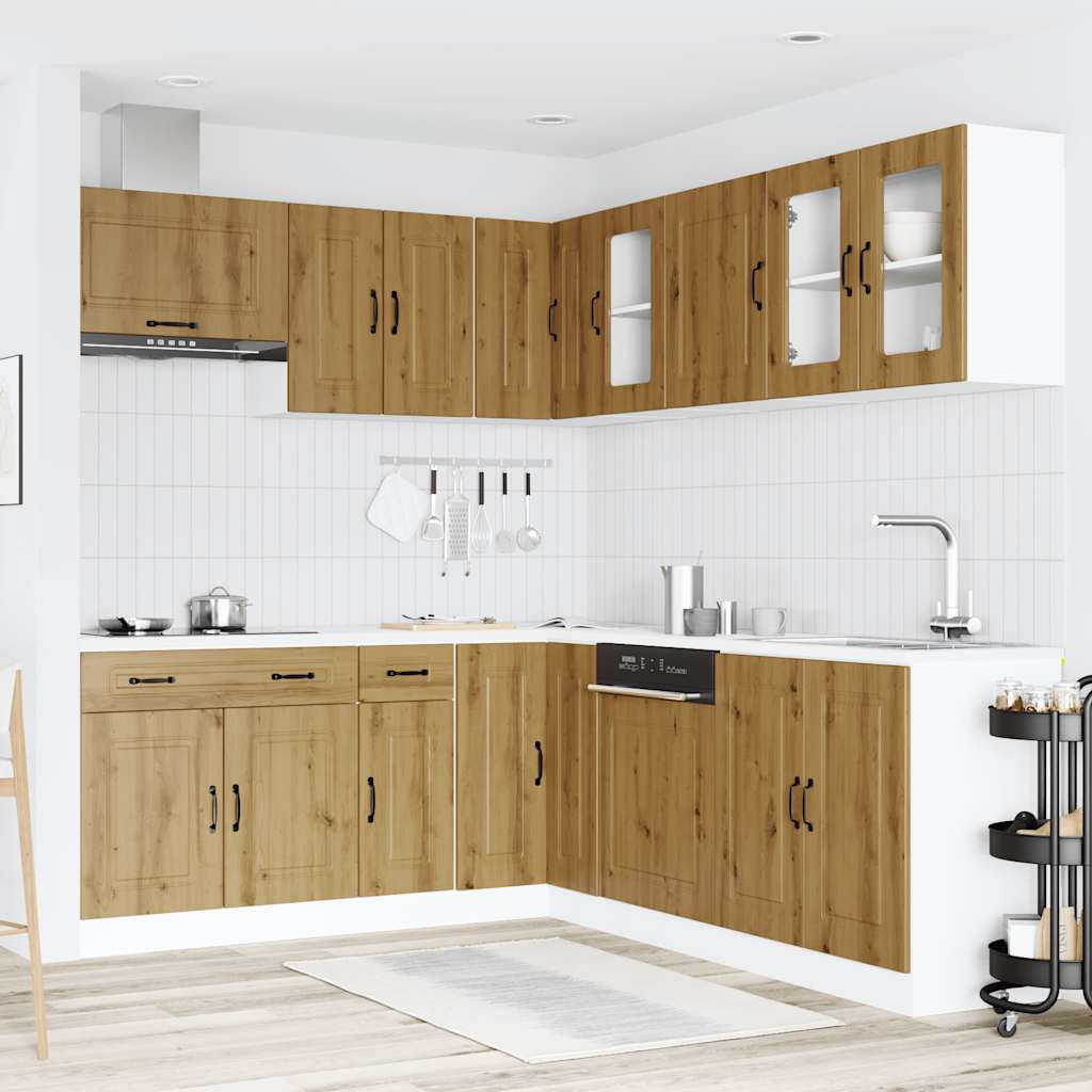 vidaXL 11 Piece Kitchen Cabinet Set "Kalmar" Artisan Oak Engineered Wood 3