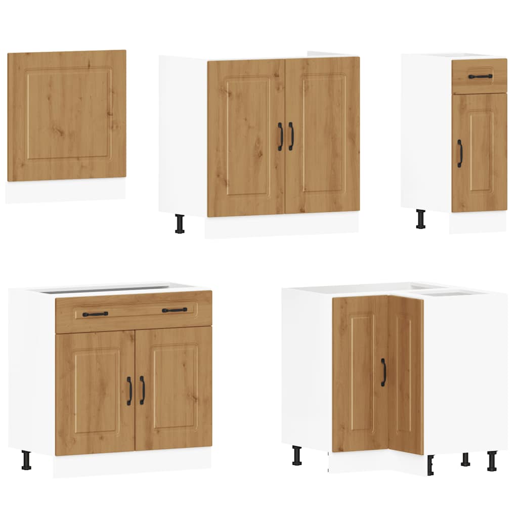 vidaXL 11 Piece Kitchen Cabinet Set "Kalmar" Artisan Oak Engineered Wood 4
