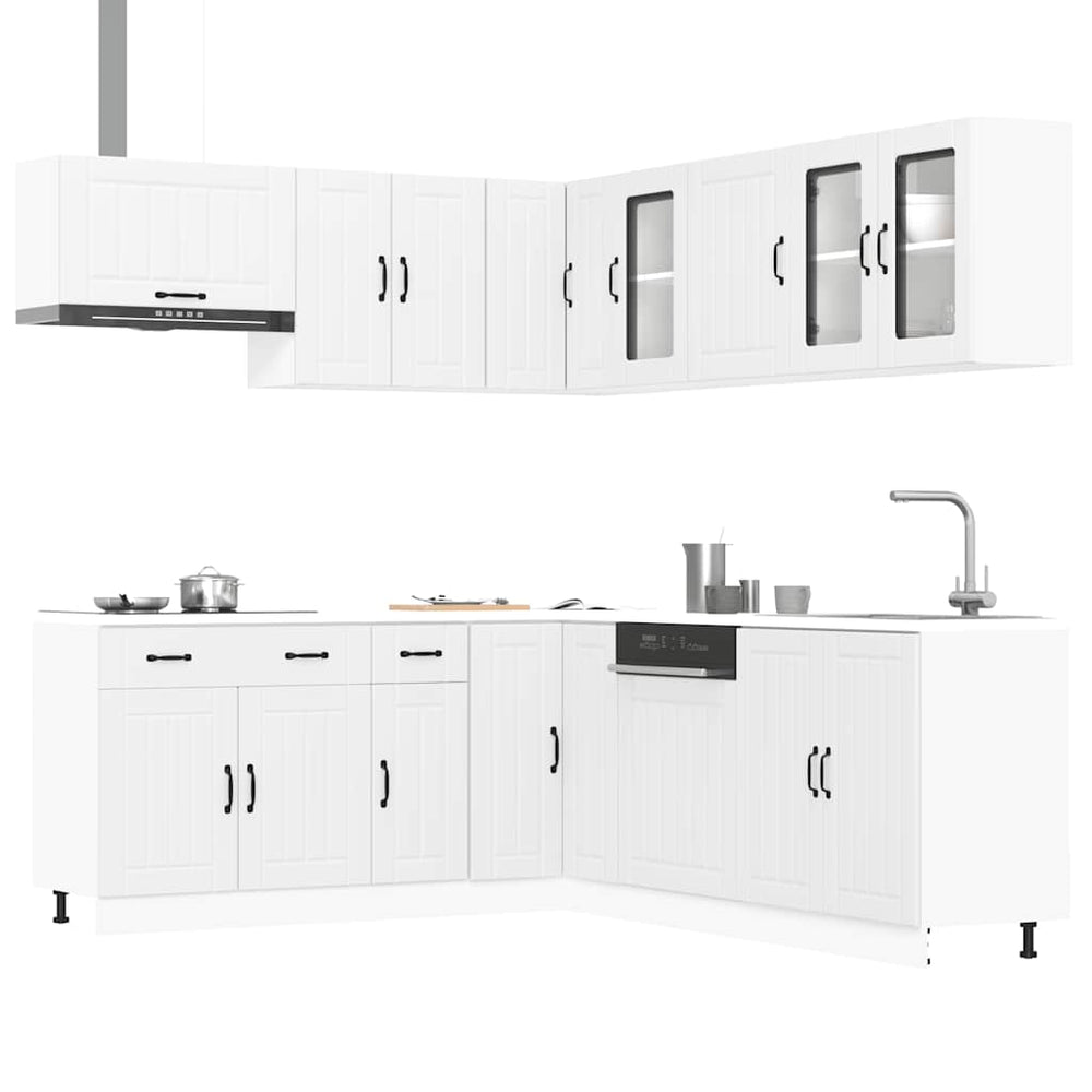vidaXL 11 Piece Kitchen Cabinet Set "Lucca" White Engineered Wood