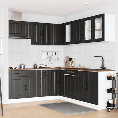 vidaXL 11 Piece Kitchen Cabinet Set "Lucca" Black Engineered Wood 3