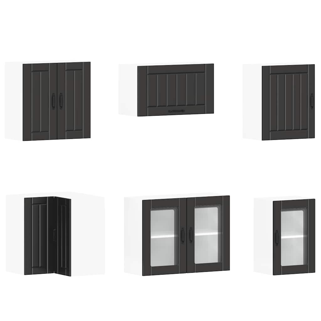 vidaXL 11 Piece Kitchen Cabinet Set "Lucca" Black Engineered Wood 5