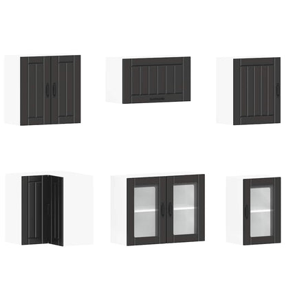 vidaXL 11 Piece Kitchen Cabinet Set "Lucca" Black Engineered Wood 5
