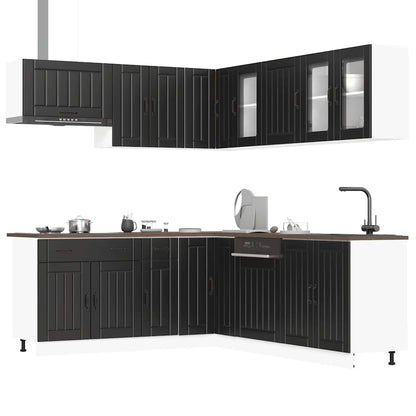 vidaXL 11 Piece Kitchen Cabinet Set "Lucca" Black Engineered Wood 1