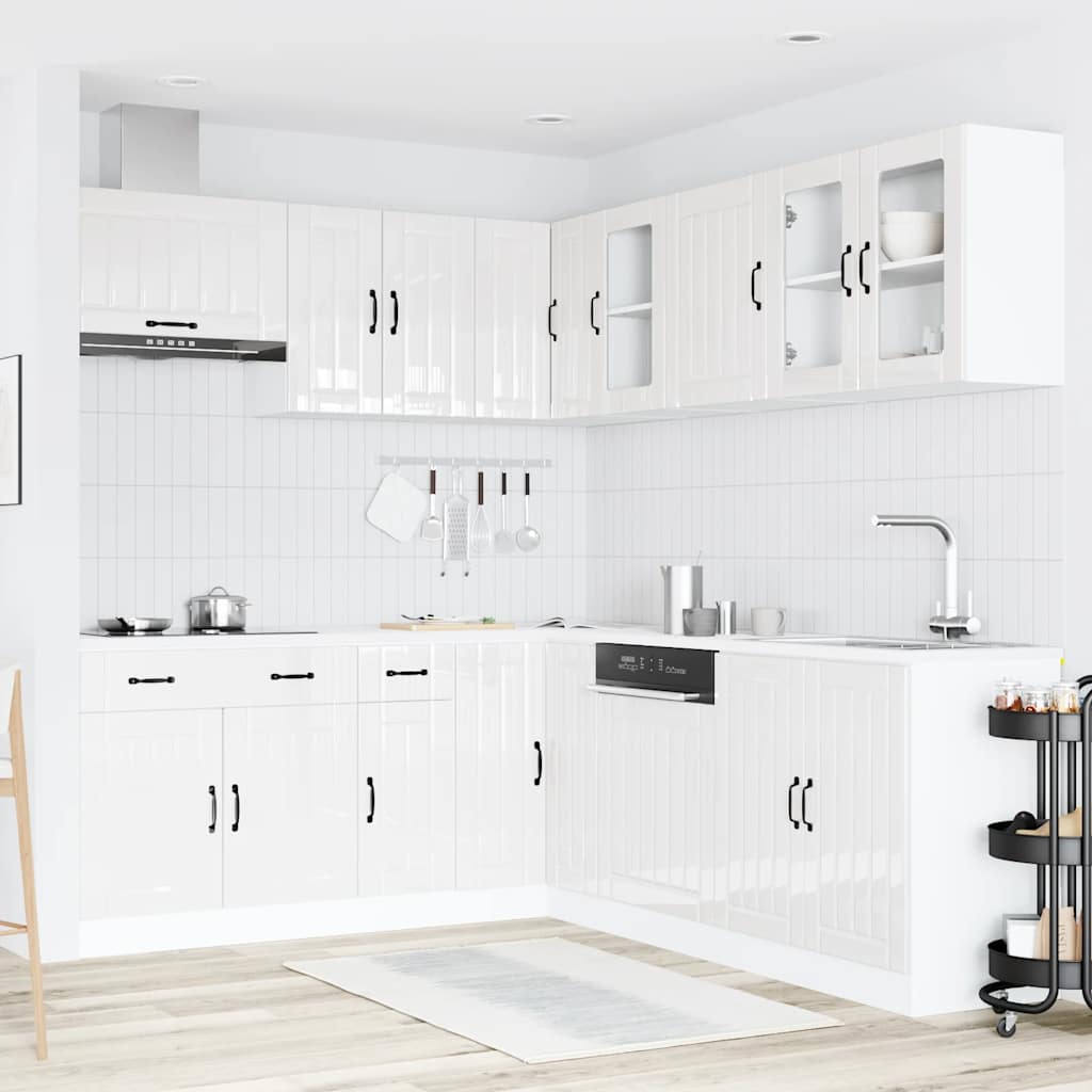 vidaXL 11 Piece Kitchen Cabinet Set "Lucca" Gloss White Engineered Wood 3