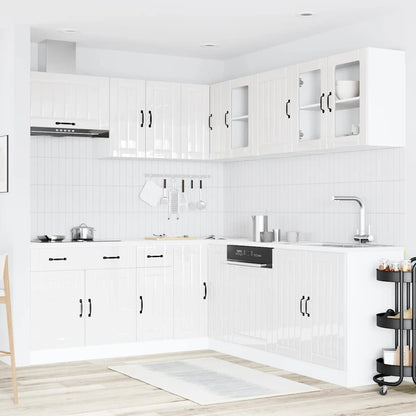 vidaXL 11 Piece Kitchen Cabinet Set "Lucca" Gloss White Engineered Wood 3