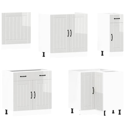 vidaXL 11 Piece Kitchen Cabinet Set "Lucca" Gloss White Engineered Wood 4
