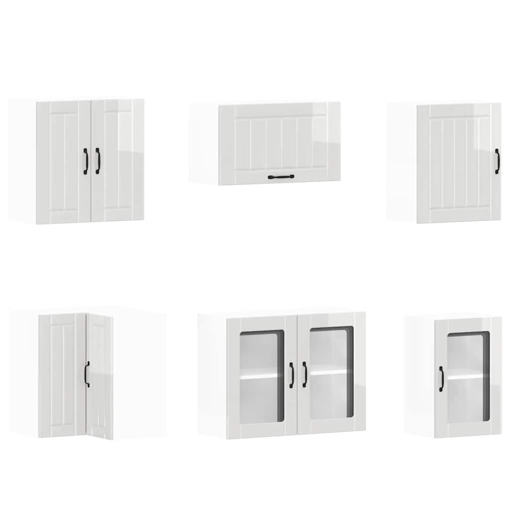 vidaXL 11 Piece Kitchen Cabinet Set "Lucca" Gloss White Engineered Wood 5