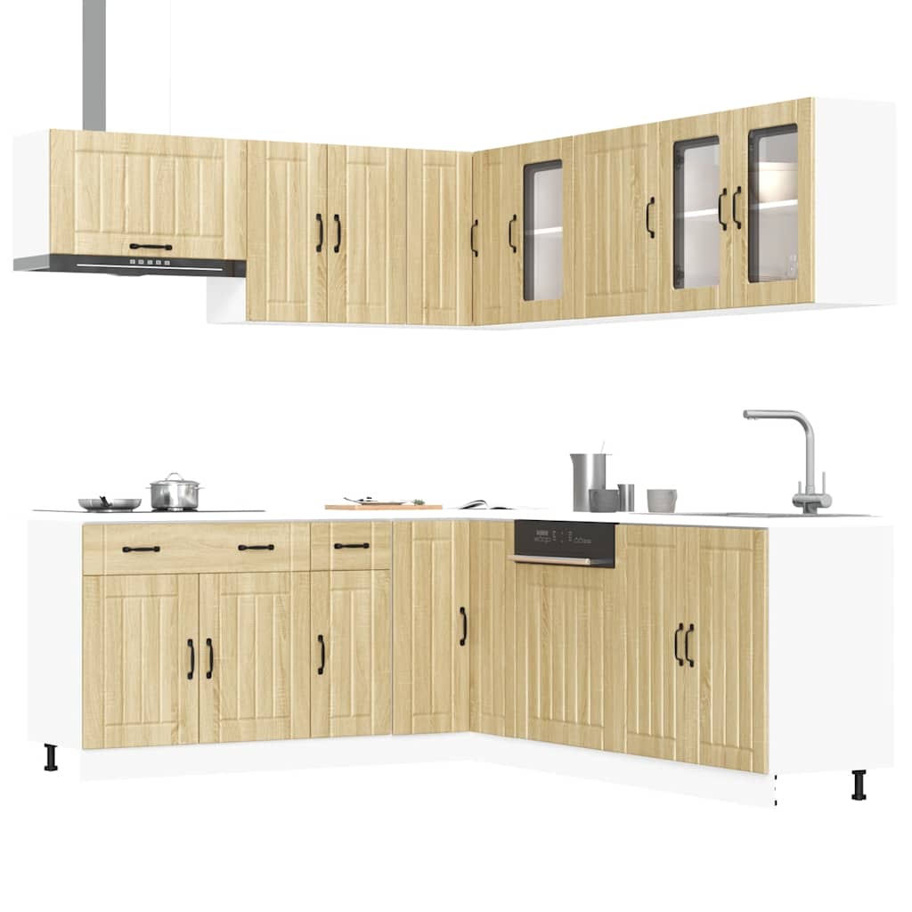 vidaXL 11 Piece Kitchen Cabinet Set "Lucca" Sonoma Oak Engineered Wood 1