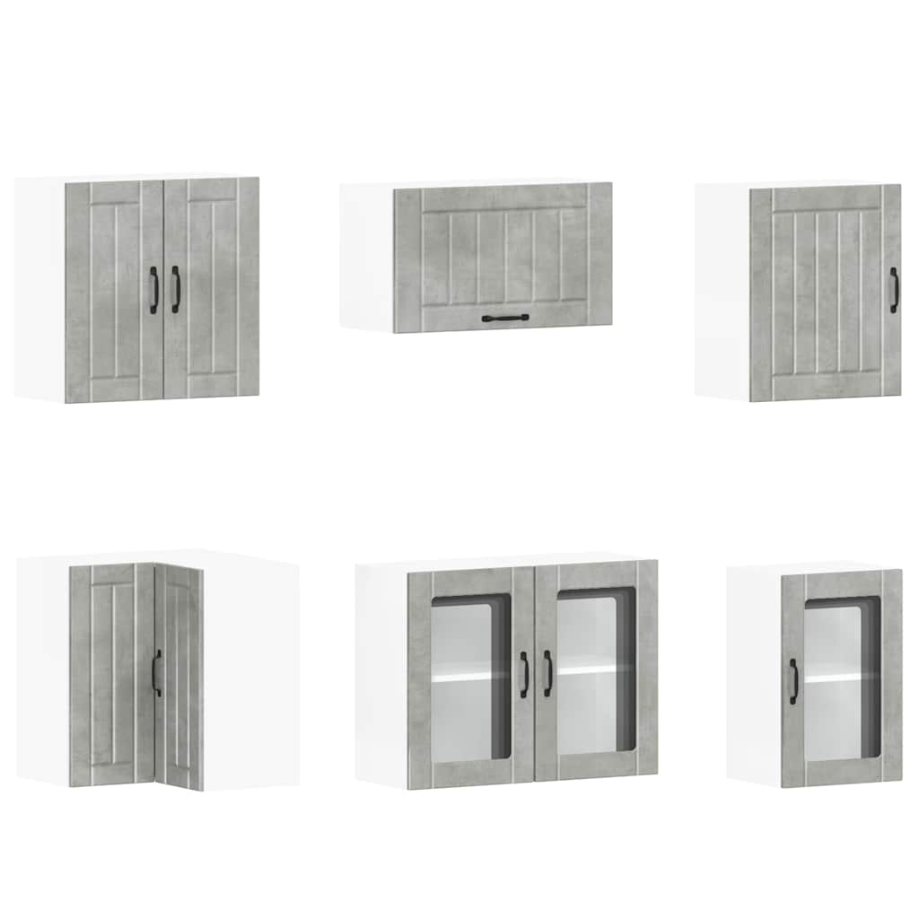 vidaXL 11 Piece Kitchen Cabinet Set "Lucca" Concrete Grey 5