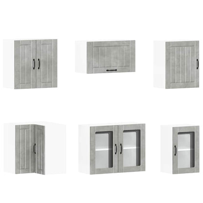 vidaXL 11 Piece Kitchen Cabinet Set "Lucca" Concrete Grey 5