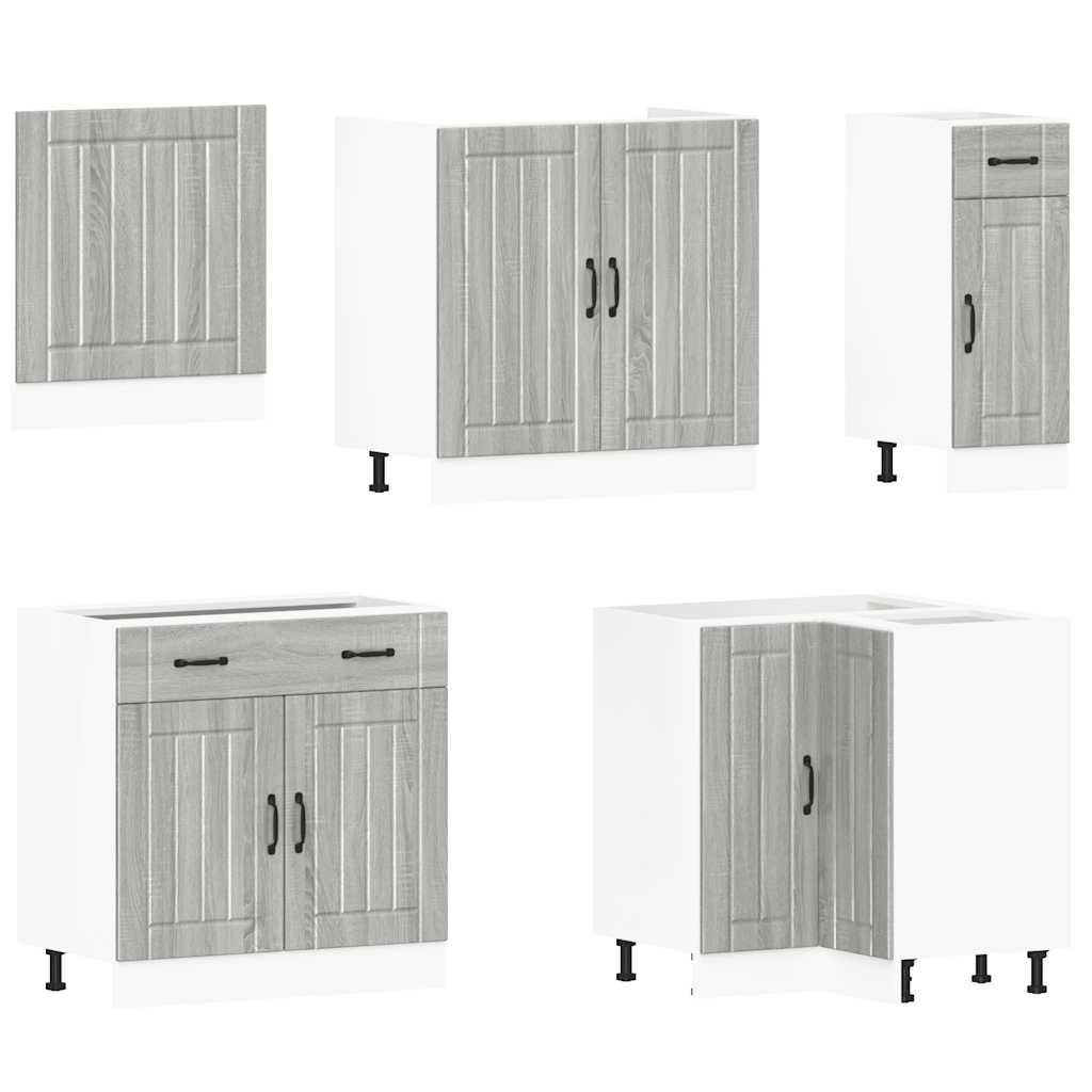 vidaXL 11 Piece Kitchen Cabinet Set "Lucca" Grey Sonoma Engineered Wood 4