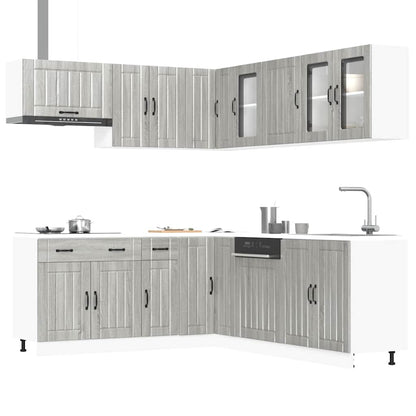 vidaXL 11 Piece Kitchen Cabinet Set "Lucca" Grey Sonoma Engineered Wood 1