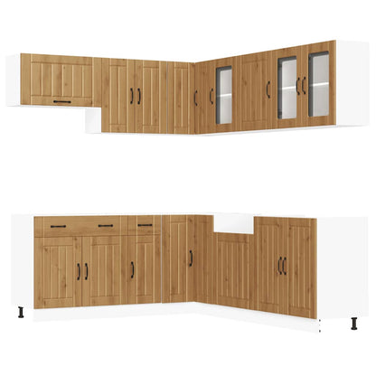 vidaXL 11 Piece Kitchen Cabinet Set "Lucca" Artisan Oak Engineered Wood 2