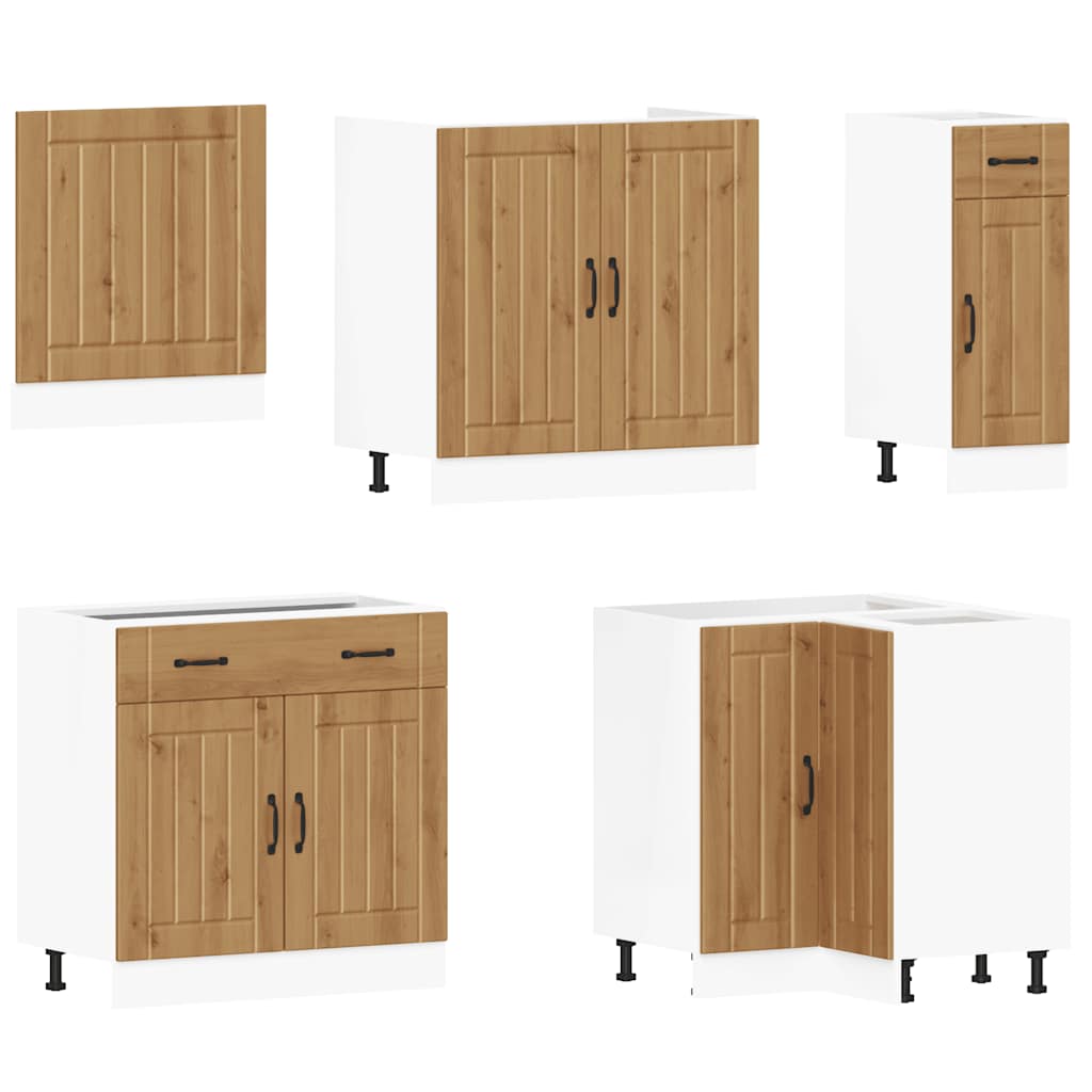 vidaXL 11 Piece Kitchen Cabinet Set "Lucca" Artisan Oak Engineered Wood 4