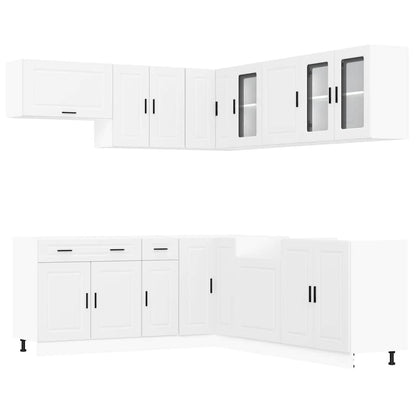 vidaXL 11 Piece Kitchen Cabinet Set "Porto" White Engineered Wood 2