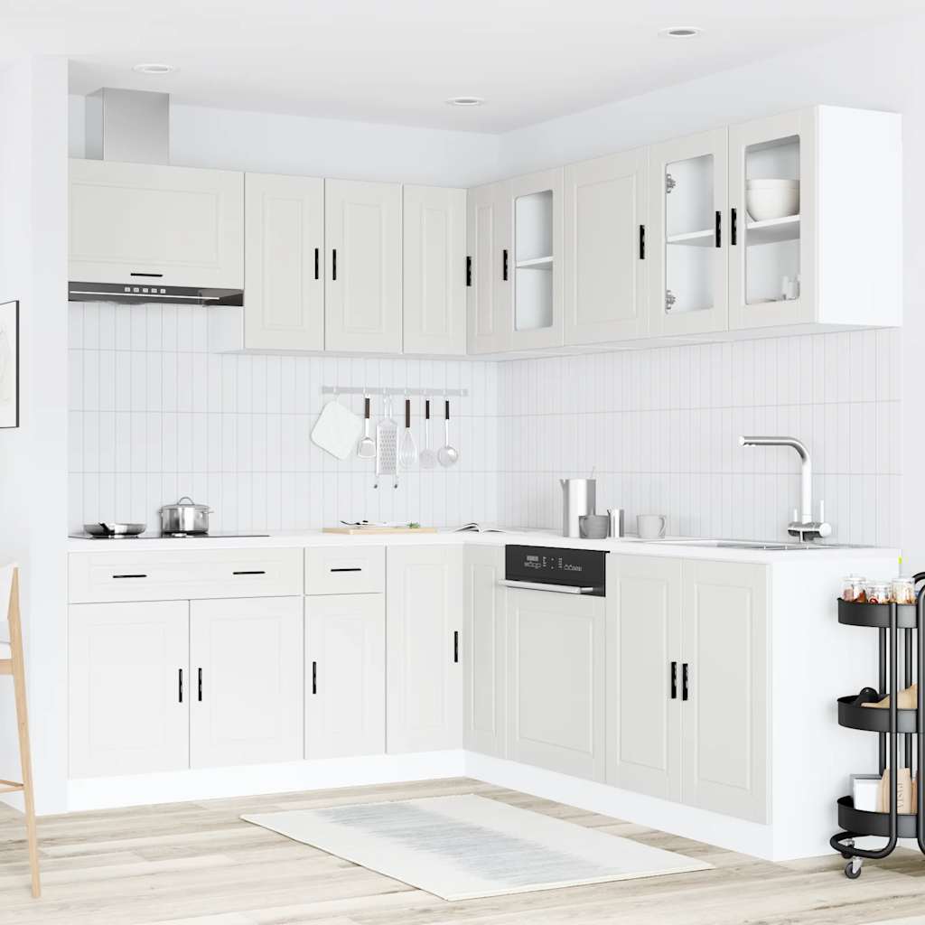vidaXL 11 Piece Kitchen Cabinet Set "Porto" White Engineered Wood 3