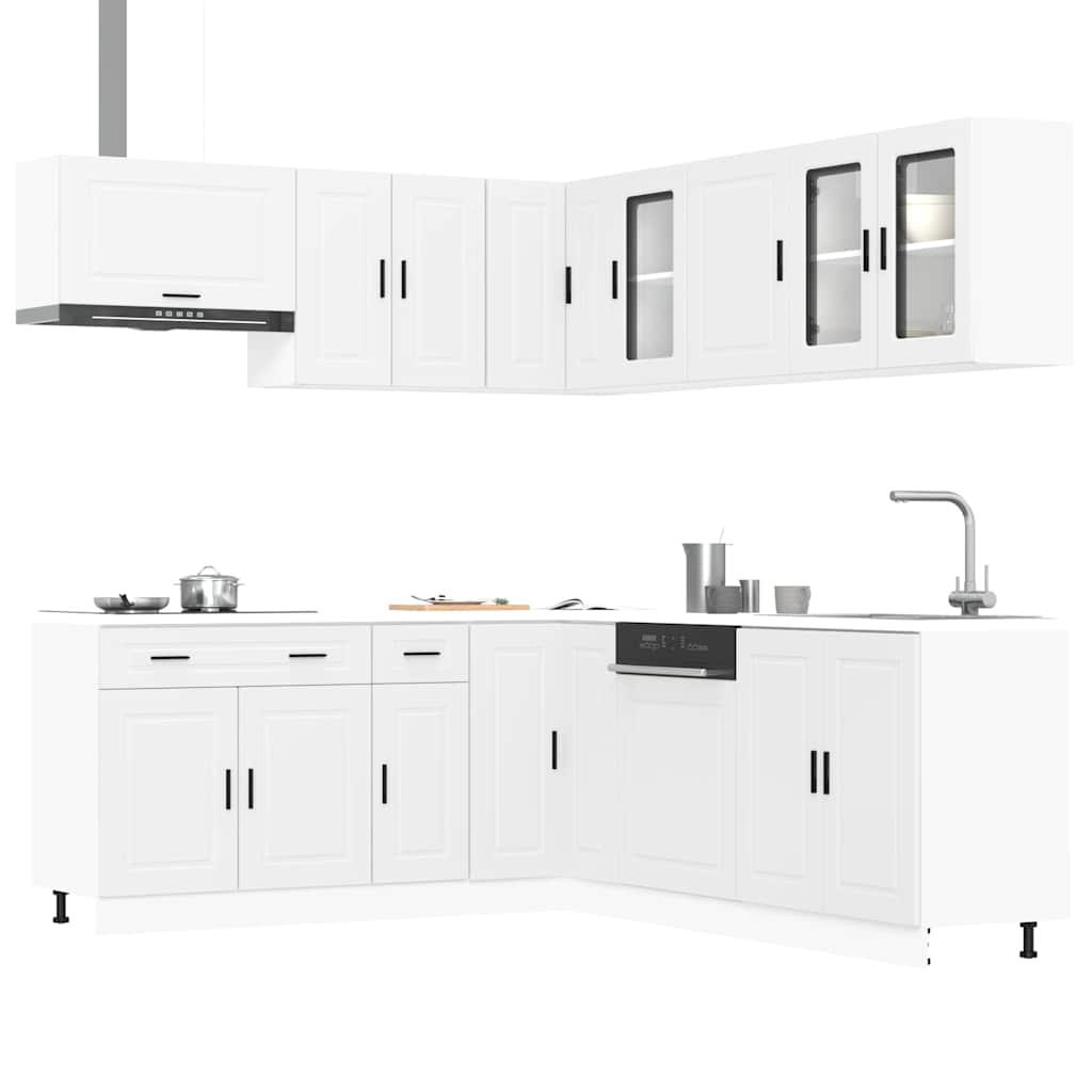vidaXL 11 Piece Kitchen Cabinet Set "Porto" White Engineered Wood 1
