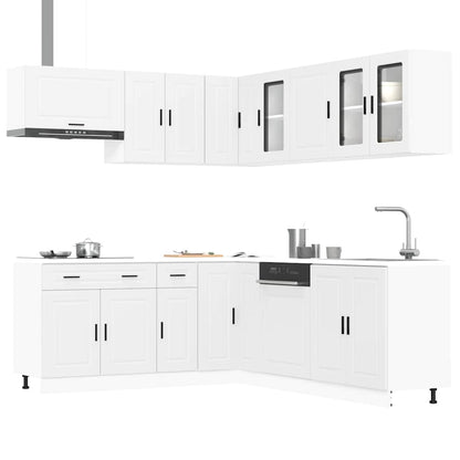vidaXL 11 Piece Kitchen Cabinet Set "Porto" White Engineered Wood 1