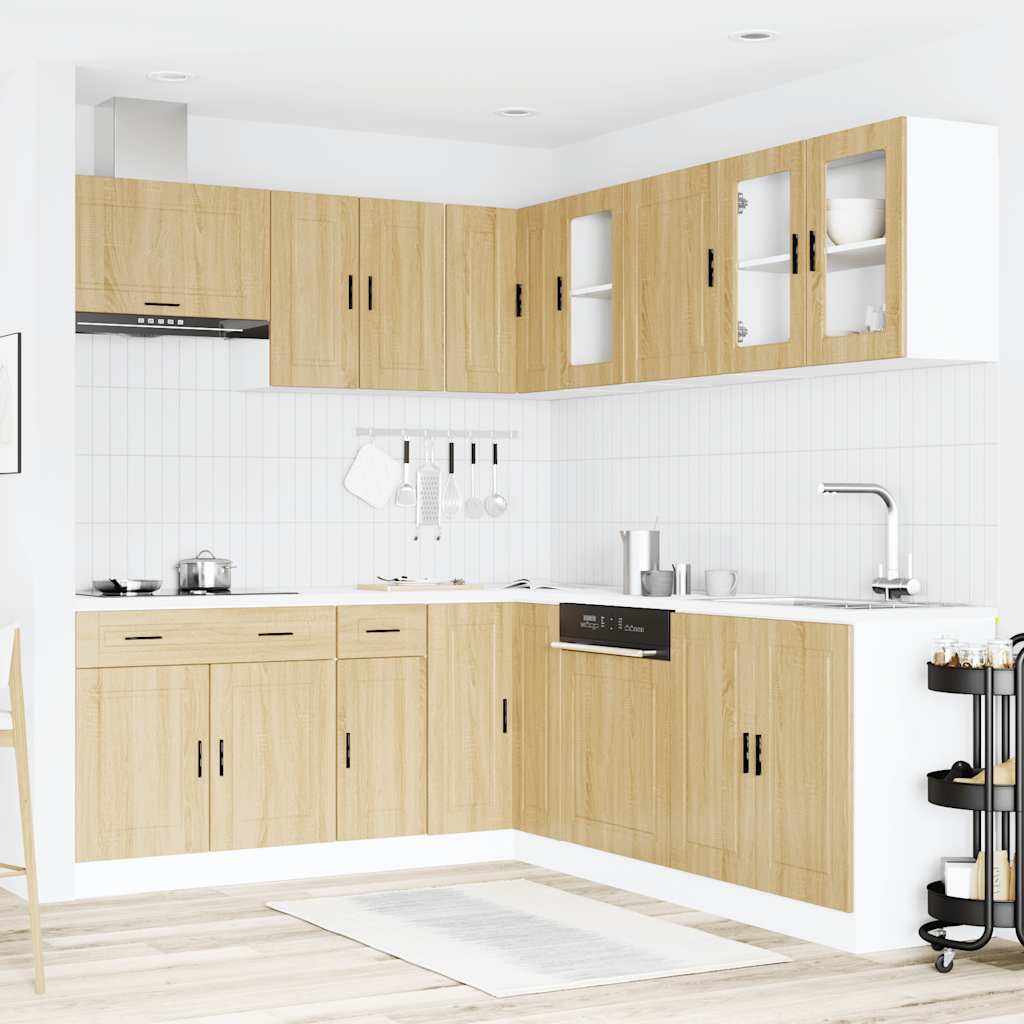 vidaXL 11 Piece Kitchen Cabinet Set "Porto" Sonoma Oak Engineered Wood 3