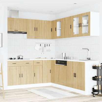vidaXL 11 Piece Kitchen Cabinet Set "Porto" Sonoma Oak Engineered Wood 3