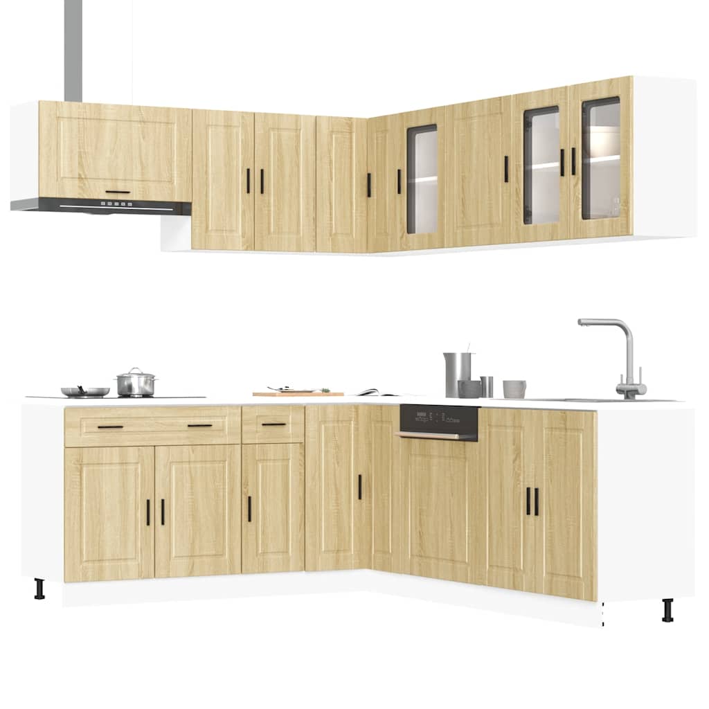 vidaXL 11 Piece Kitchen Cabinet Set "Porto" Sonoma Oak Engineered Wood 1