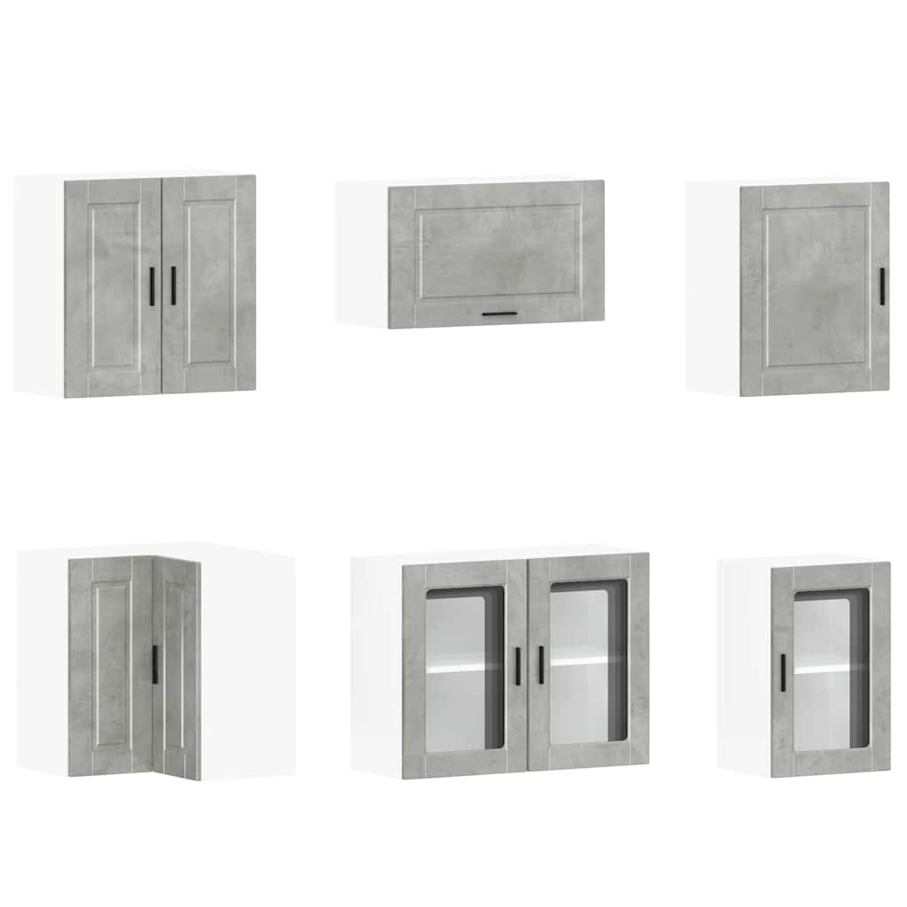 vidaXL 11 Piece Kitchen Cabinet Set "Porto" Concrete Grey Engineered Wood 5