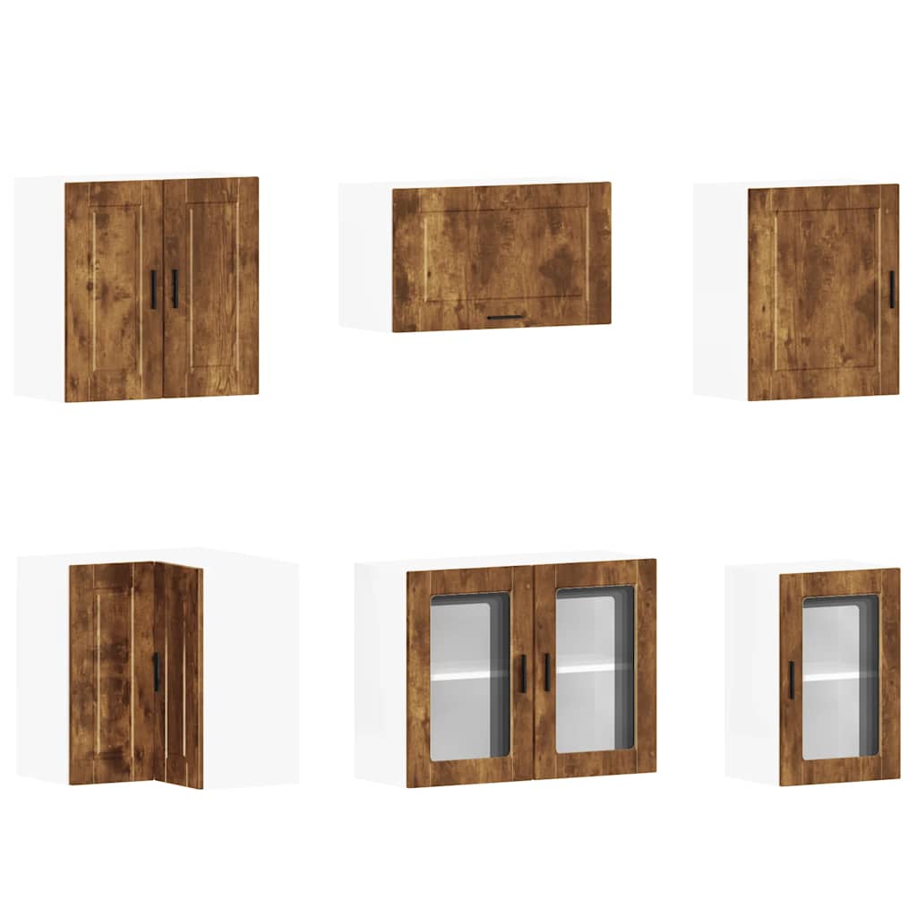 vidaXL 11 Piece Kitchen Cabinet Set "Porto" Smoked Oak Engineered Wood 5